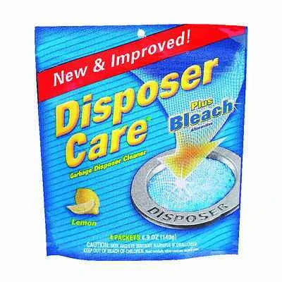 Glisten Disposer Care DP06N-PB Garbage Disposer Cleaner, 4.9 oz Pack, Powder, Lemon, Blue