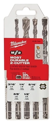 M/2 2-cutter Sds-plus Rotary Hammer Drill Bit Set (5-pieces) 48-20-7490