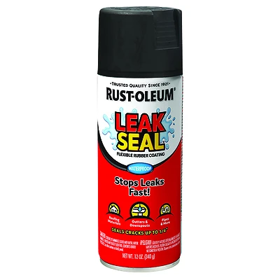 Rust-Oleum 265494 LeakSeal Spray Coating, Black, 12 Oz.
