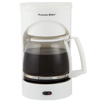 Proctor Silex 43501Y Coffee Maker, 12-Cup, White, 900W
