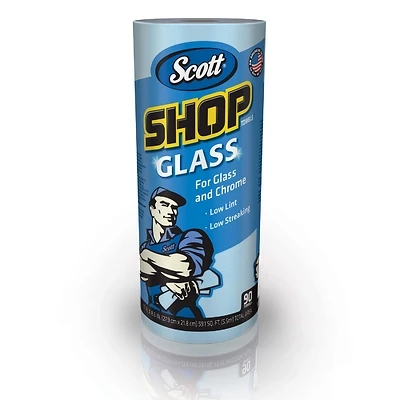 Scott 32896 Glass Towels, 90-Count Roll, Blue