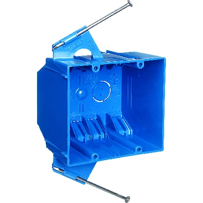 Carlon B232ACP 2-Gang New Work Switch & Outlet Box, PVC, 3-3/4 x 4 x 3 In.