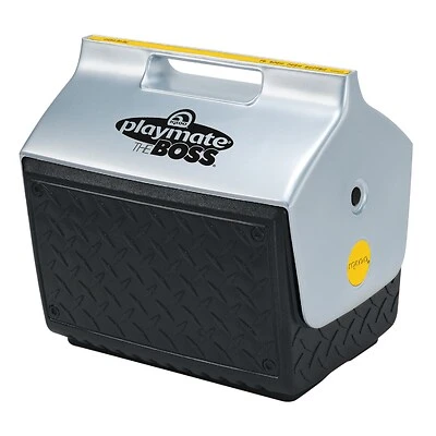 Igloo Playmate The Boss 14.8 Qt. Cooler, Black, Diamond Plate