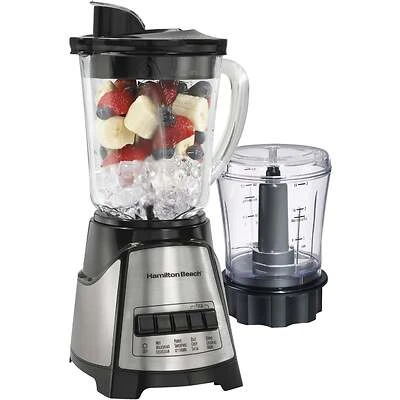 12 Function Blender And Chopper With 5-cup Glass Jar And 3-cup Bowl