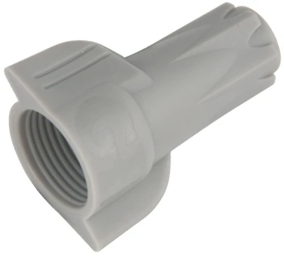 Wire Connector, Hexlock Screw-On, 18-6 AWG, Gray, 50-Pk.
