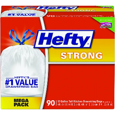 Tall Drawstring Kitchen Bags with Odor Block, 13 Gallon, 90-Ct.