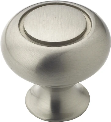 Amerock BP53011G10 Cabinet Knob, Satin Nickel, 1-1/4 In. Round
