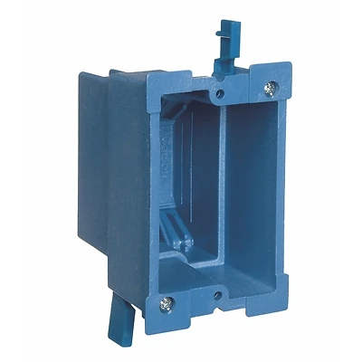 Carlon BH118R SuperBlue 1-Gang Old Work Outlet Box, PVC, 18 Cu In