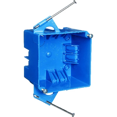 Carlon B432A-UPC 4 In. Square New Work Electrical Box, Captive Nails