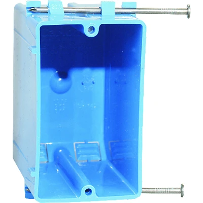 Carlon Single Gang Switch & Outlet Box, 3-7/8 x 2-1/4 x 3-1/4 In., PVC