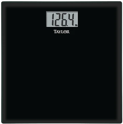 Taylor 75584192B Digital Glass Bath Scale, 400 Lb Capacity, Black