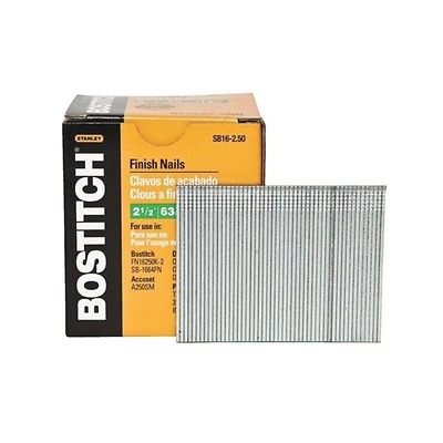 Straight Collated Finish Nails, 16 Gauge, 2-1/2 In., 2,500-Ct.