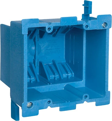 Carlon BH234R SuperBlue 2-Gang Old Work Electrical Box, PVC, 34 cu in.