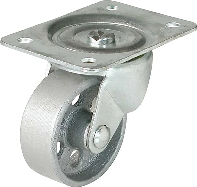 Shepherd 9174 Cast Iron Swivel Plate Caster, 2 In. Wheel, 125 lb.