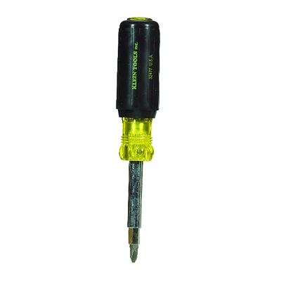 Klein Tools 32557 6-in-1 Multi-Bit Screwdriver/Nut Driver, 7.891 In