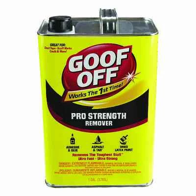 Goof Off FG657 Latex Paint Remover, Liquid, 1 Gal.