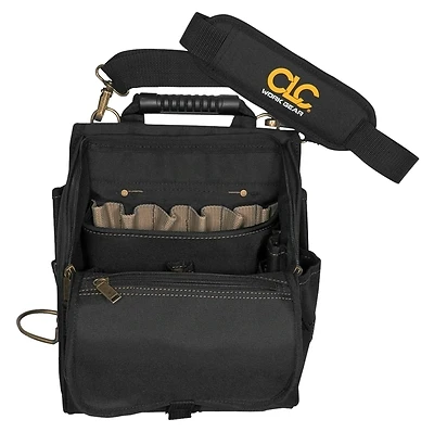 CLC 21-Pocket Zippered Electrician's Tool Pouch, Black Polyester