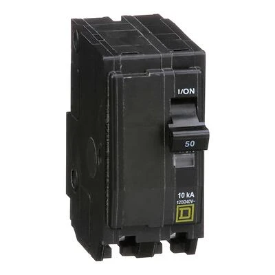 Square D QO250CP 50-Amp Double-Pole Circuit Breaker, 120/240 VAC