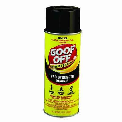 Goof Off FG658 Pro-Strength Aerosol Paint Remover, Liquid, 12 Oz