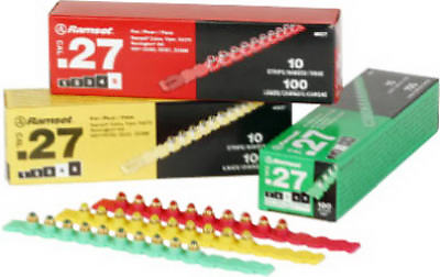 Ramset 4RS27 Powder Actuated Load Strip, Power Level: 4, Yellow Code, 10-Load, 0.27 in Dia, 1-1/2 in L