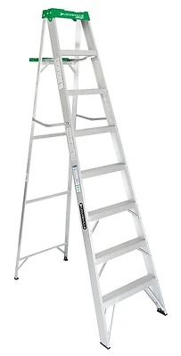 Louisville AS4008 Step Ladder, Aluminum, 225 Lb, 8-Ft.