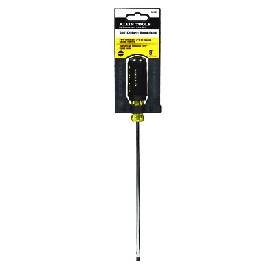 Screwdriver With Cabinet Tip, Cushion-Grip, 3/16 x 8-In.