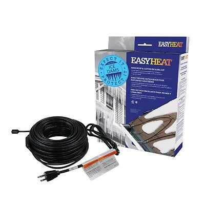 Easy Heat ADKS-500 Roof/Gutter De-Icing Cable, 5W/Ft, 100 Ft