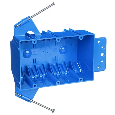 Carlon B344AB 3-Gang New Work Switch & Outlet Box, PVC, 5-5/8 In.