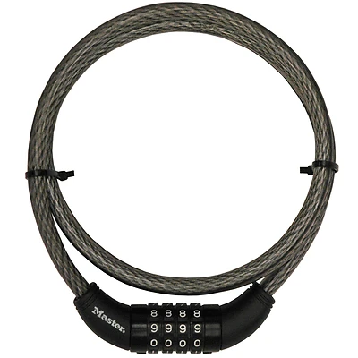 5-Ft. Resettable Bike Cable With Combination Barrel Lock