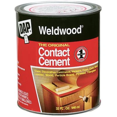 Dap Weldwood 00272 Contact Cement, Neoprene, 1 Qt.