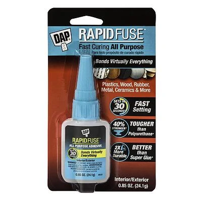 Dap 00155 RapidFuse All Purpose Adhesive, Clear, 0.85 Oz