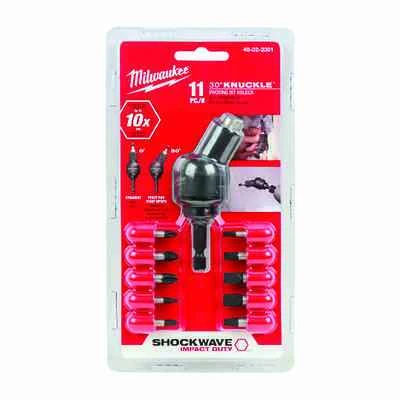 Milwaukee SHOCKWAVE 48-32-2301 Bit Holder with C-Ring, 1/4 in Drive, Hex Drive, 1/4 in Shank, Hex Shank, Steel