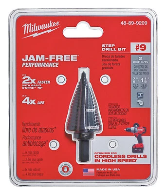 Milwaukee 48-89-9209 Step Drill Bit, 7/8 & 1-1/8 In.