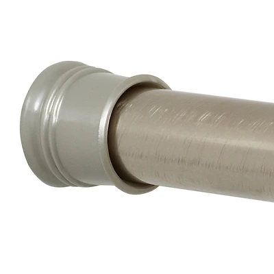 Shower Tension Rod, Adjustable, Brushed Chrome, 42 to 72-In.