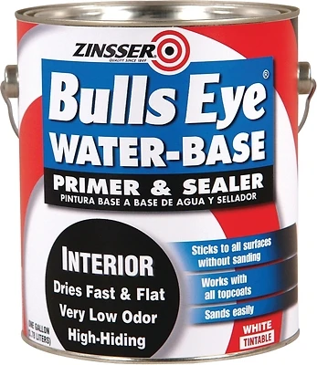 Zinsser 2241 Bulls Eye Water-Base Primer Sealer, Flat White, 1 Gal