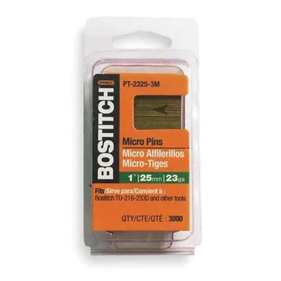 Bostitch PT-2330-3M Collated Coated Pin Nails, 23 Gauge, 1-3/16 In., 3,000-Ct.