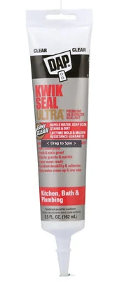 Dap 18915 Kwik Seal Ultra Kitchen & Bath Sealant, Clear, 5.5 Oz.