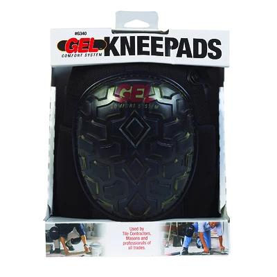 CLC G340 Professional Gel Knee Pads, 160D Ballistic Nylon, Black