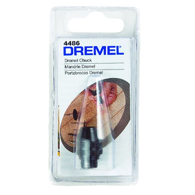 Dremel 4486 Drill Chuck, 1/32 in Chuck, Steel, Dim Gray, Keyless