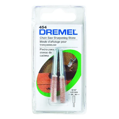 Dremel 454 Grinding Stone, 3/16 in Dia, 1/8 in Arbor/Shank, 80 Grit, Aluminum Oxide Abrasive