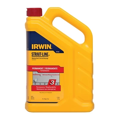 Irwin STRAIT-LINE 65102 Marking Chalk Refill, Red, Permanent