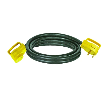 Camco USA 55191 Extension Cord, 10 ga Cable, 25 ft L, Male, Female, Black Jacket