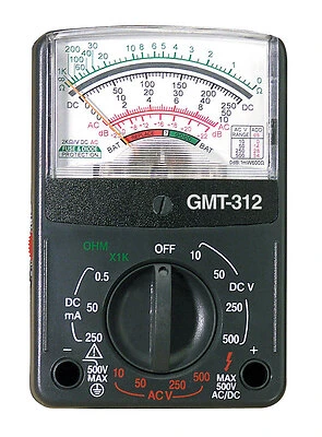 Gardner Bender GMT-312 Analog Multimeter, 12-Range, Pocket Sized
