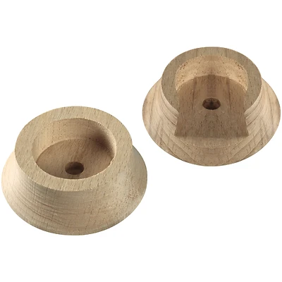 Natural Wood Closet Rod Pole Socket Set, 1-3/8 In., Pr.