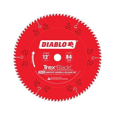 Diablo D1284CD Circular Saw Blade, 12 in Dia, 1 in Arbor, 84-Teeth, Carbide Cutting Edge