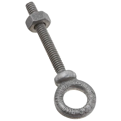 National Hardware Forged Eye Bolt, Galvanized, 1/4 x 2 In.