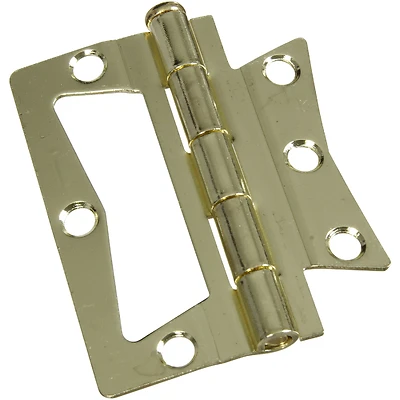 National Hardware N244-780 Brass Non-Mortise Hinges, 3 In., 2-Pk.