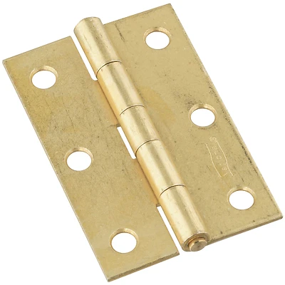 National Hardware N146-399 Utility Hinge, 3 x 2 In., Dull Brass, 2-Pack