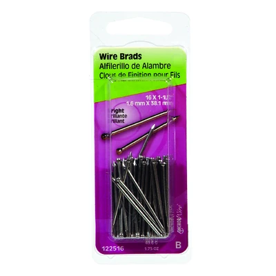Hillman 122516 Bright Wire Brads, 1-1/2 In. x 16 Gauge, 1.75 Oz.