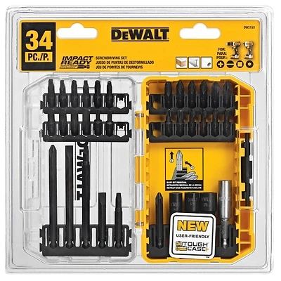 DeWalt DW2153 Screwdriver Bit Set, Impact-Ready, 34-Piece
